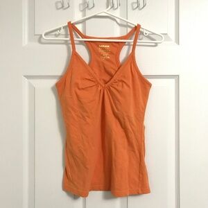 Y2K GARAGE Cotton Camisole Tank Top M V-Neck Racerback Orange